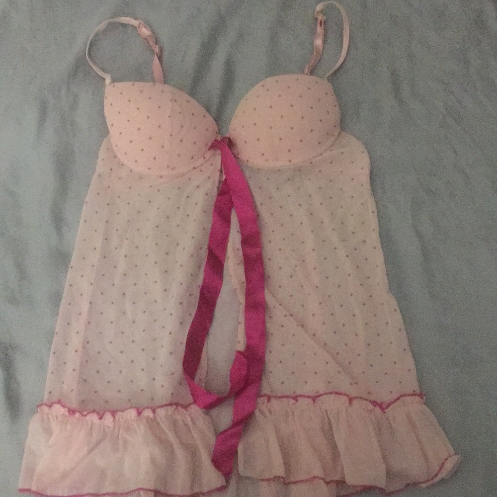 Pink babydoll nightgown